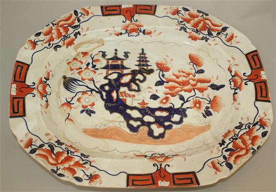 A Masons Ironstone sixty one piece dinner service, c.1840, 18.5cm